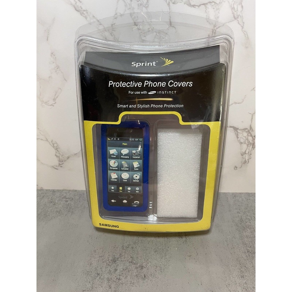 Retro Phone Cover Blue Sprint Samsung Instinct New Open Box